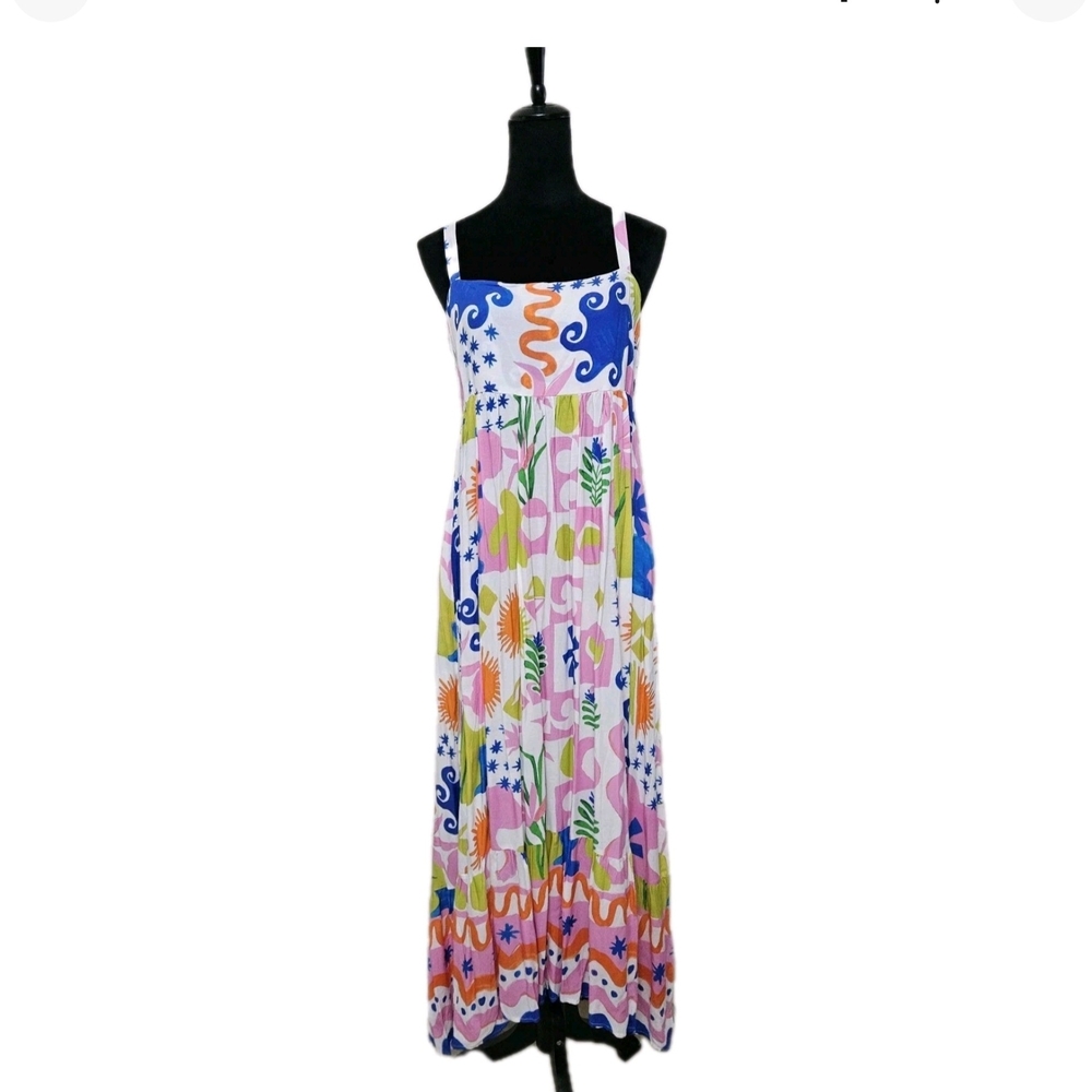 Paper Heart Colorful Maxi Dress with Abstract Print-Size Medium - Picture 5 of 17